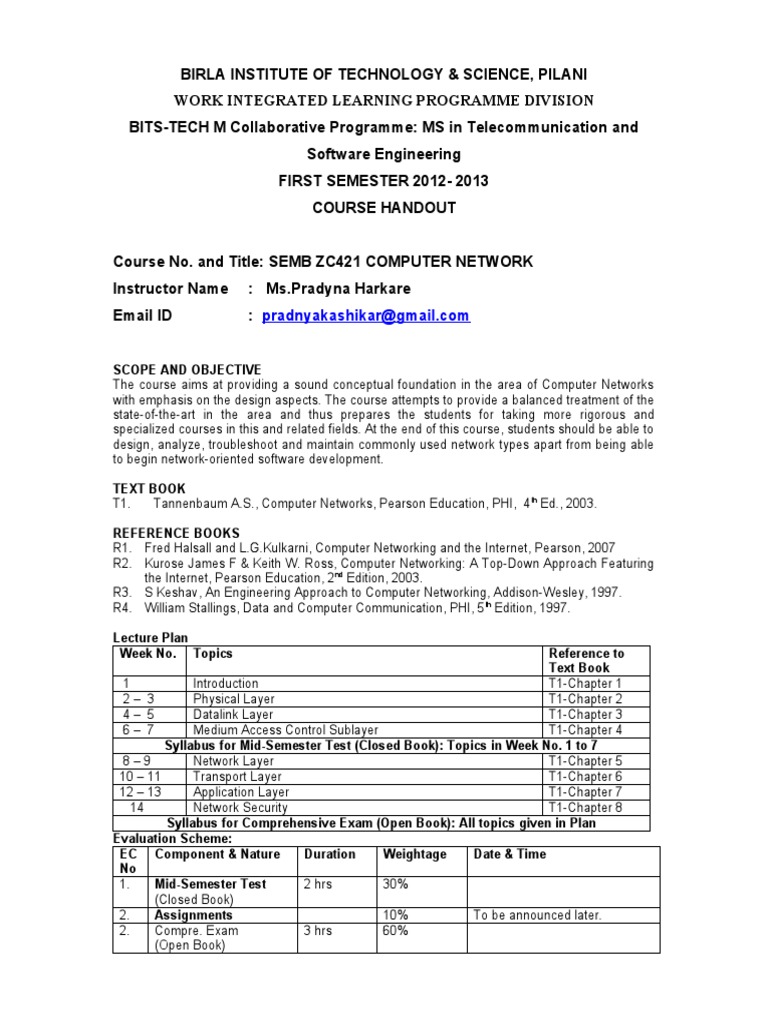 MS Telecommunication & Software Engineering Course Guide | PDF ...