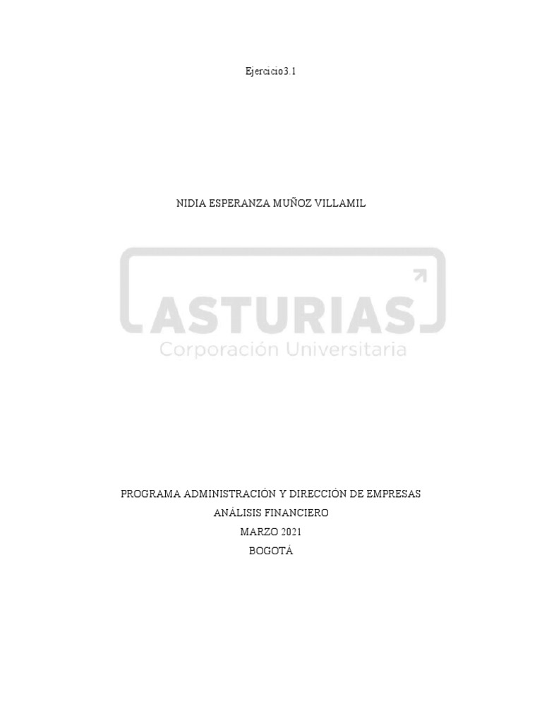 Ejercicio 31 | PDF | Negocios | Finanzas y dinero