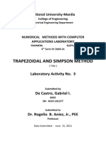 De CASTR Trapezoidal Simpsons Method