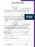 Sample: Hazard/Incident Report Form