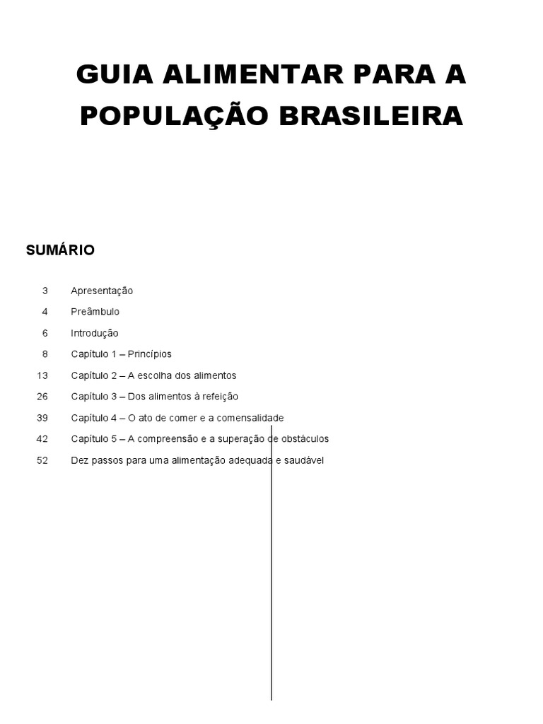 Guia Alimentar para a População Brasileira: Diretrizes para uma ...