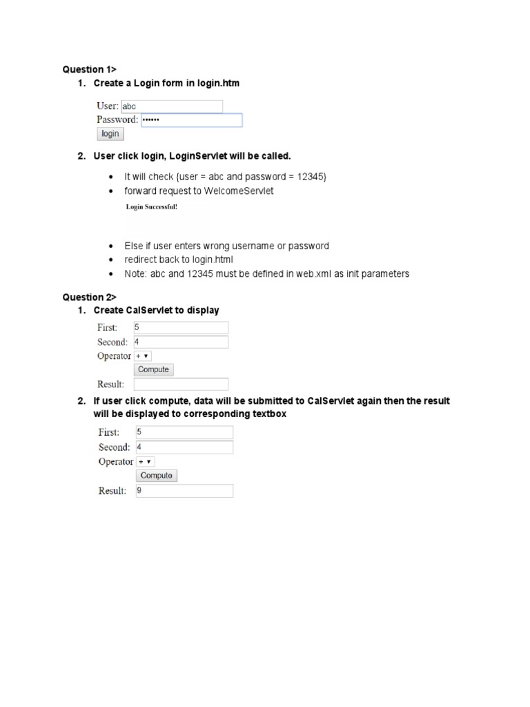 User Login and Servlet Implementation | PDF | Computers