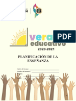 Verano Educativo-2020-2021 - Planificaciã"n de La Enseã Anza