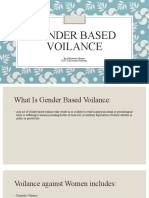 Gender Based Voilance: By:Mahwish Muneer City University Peshwar