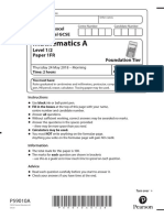 4MA1 1FR June18 QP-IGCSE-Edexcel-Maths