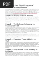 What Are The Eight Stages of Human Development?: Stage 1 - Infancy: Trust vs. Mistrust