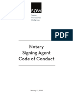 Notary Signing Agent Code of Professional Responsibility - Open Book To Use For Exam