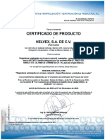 Certificado Regadera