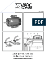 Drip-Proof 3-Phase Induction Motors: Installation and Maintenance