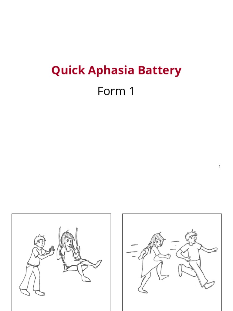 Quick Aphasia Battery Assessment Forms | PDF