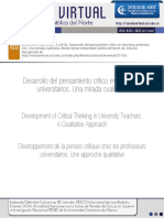 Betancourth (2015) - Desarrollo Del Pensamiento Crítico en Docentes Universitarios. Una Mirada Cualitativa