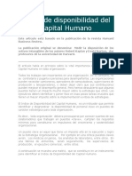 Indice de Disponibilidad Del Capital Humano