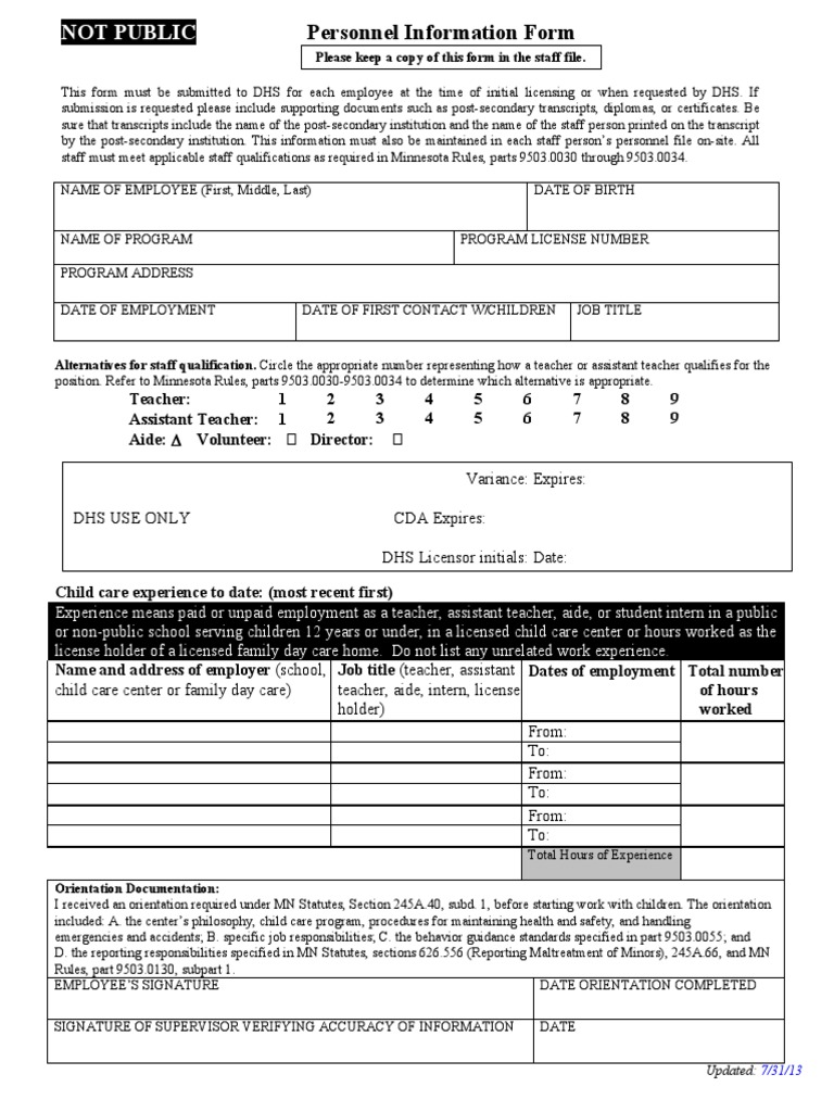 Employee Information Form 05 | PDF | General Educational Development ...