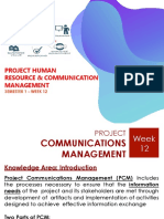 Project Human Resource & Communication Management: Semester 1 - Week 12