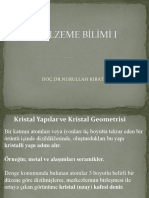 Malzeme Bilimi 3 Hafta