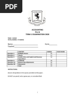 Pre-Q Term 1 School Exam 2020