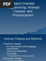 Object-Oriented Programming: Abstract Classes and Polymorphism