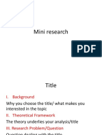 Mini Research