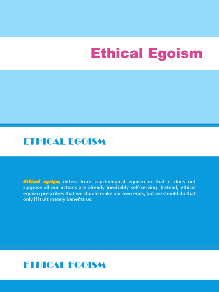 Understanding Ethical Egoism and Justice | PDF | Psychological Egoism ...
