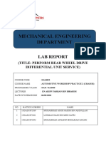 Mechanical Engineering Department: Lab Report