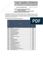 Surat Pengumuman Hasil Seleksi 5 Februari 2020