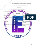 Faculty of Foreign Languages: Revision For Basic English 04 A. Speaking Test Format Duration Format