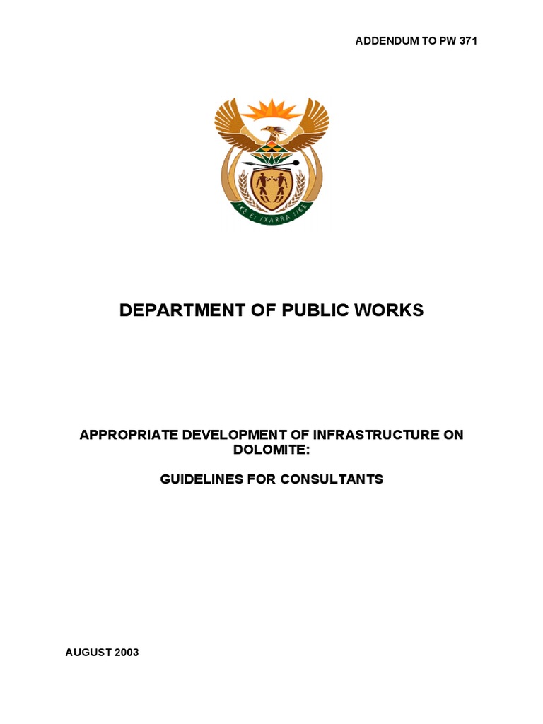 Department of Public Works: Addendum To PW 371 | PDF | Sinkhole ...