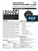 Warning: Installation and Operation Manual For Murphy Display and Diagnostic Module (MDDM)