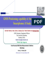 GNSS Positioning Capability of Android Based Smartphones: A Study