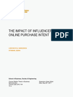The Impact of Influencers On Online Purchase Intent: Lisichkova, Nadezhda Othman, Zeina