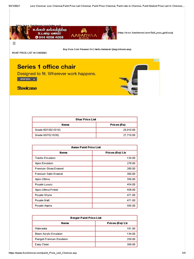 Paint Price List in Chennai Buy Pure Cold Pressed Oil Nattu Sakkarai