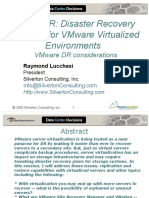 Virtual DR: Disaster Recovery Planning For Vmware Virtualized Environments