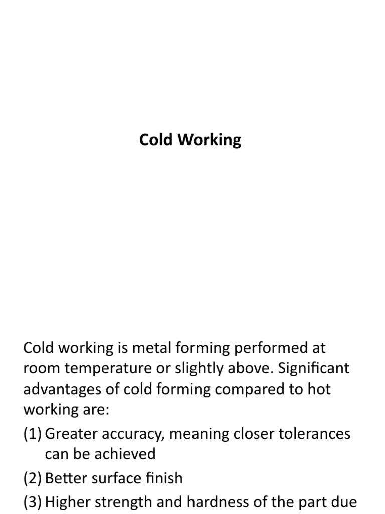 Advantages of Cold Working Metals | PDF