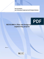 MEM14061A Plan and Design Mechanical Engineering Projects: Release: 1