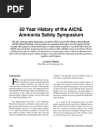 50 Year History of The Aiche Ammonia Safety Symposium: Gerald P. Williams