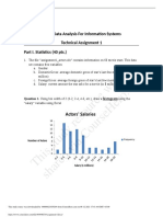 This Study Resource Was: IS 665 Data Analysis For Information Systems Technical Assignment 1 Part I. Statistics (40 PTS.)