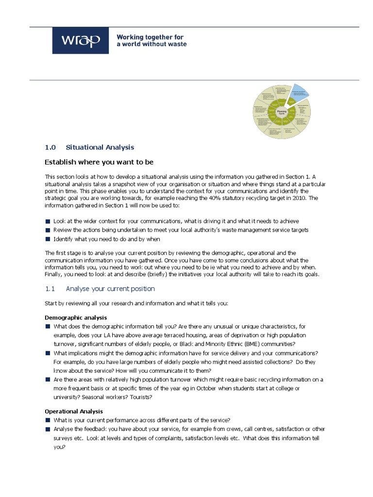 Situational Analysis for Waste Management | PDF | Swot Analysis | Recycling