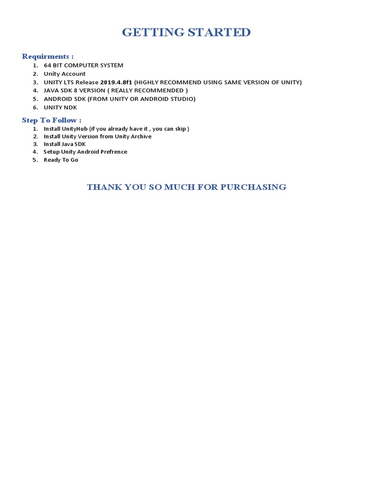 #1 Getting Started Unity 2019.4.8f1 | PDF | Android (Operating System ...