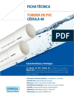 FT - Tubería PVC C40