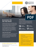 Online MSc Applied Economics (Banking and Financial Markets