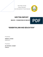 Written Report: Educ501 - Foundations of Educations