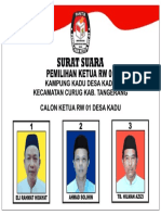 Surat Suara Pemilihan RW 01