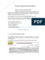 Instrucciones para La Consignacion de Documentos