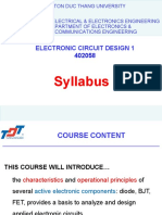 TDTU Electronic Circuit Design Syllabus