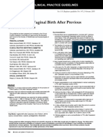 Guidelines For Vaginal Birth Mter Previous Caesarean Birth: Sogc Clinical Practice Guidelines