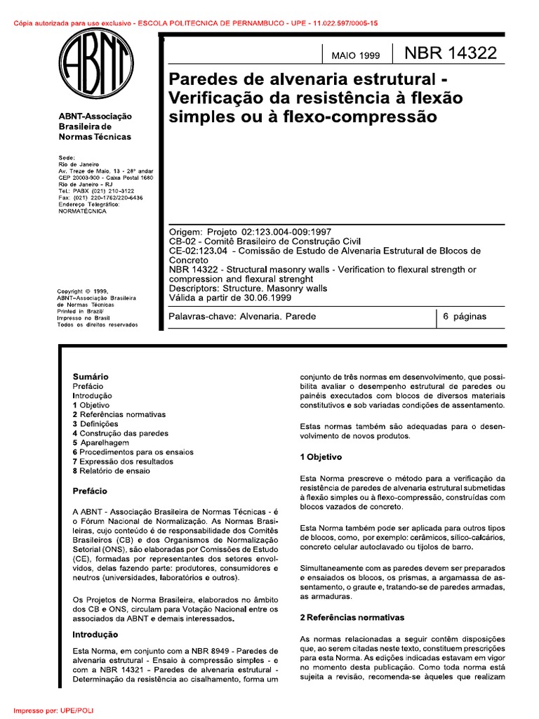 NBR 14322 | PDF