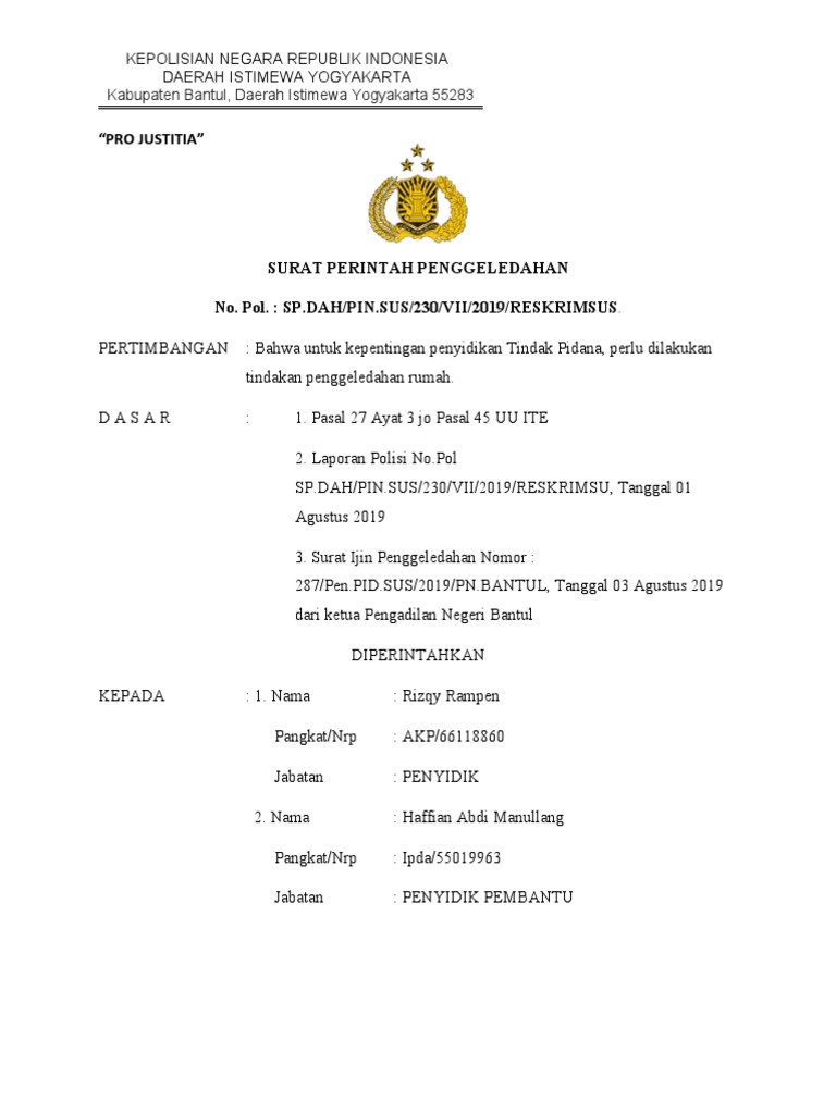 Dokumen Yang Disita Saat Penggeledahan Di Jakarta