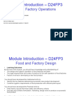 Food Factory Operations: Module Introduction - D24FP3
