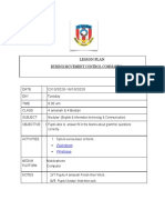 Lesson Plan During Movement Control Commands: Worksheet Whatssap