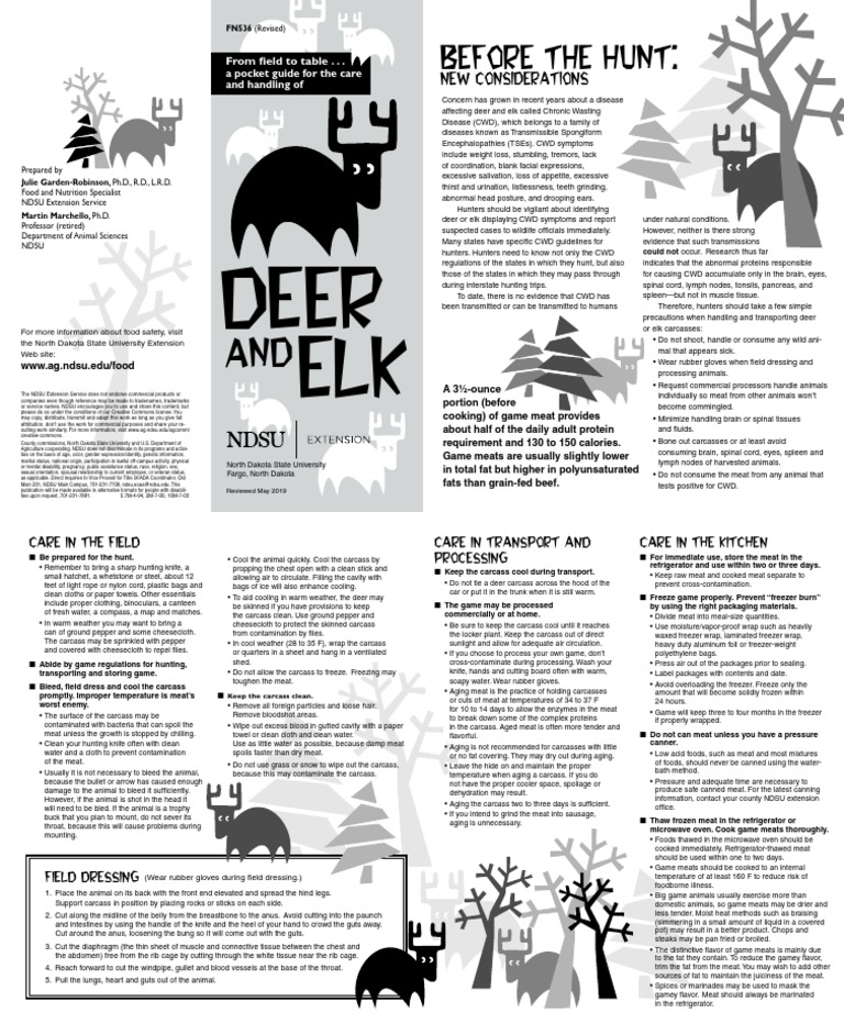 Before The Hunt Deer ELK PDF Foods Nature